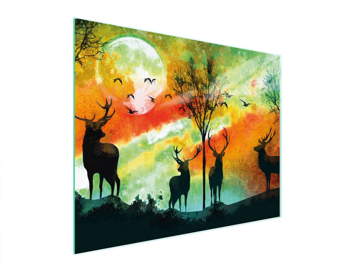 TMK ArtDeko Serie - Snijplank van Gehumeerd Glas - 52x40 cm - Antislip - Hittebestendig
