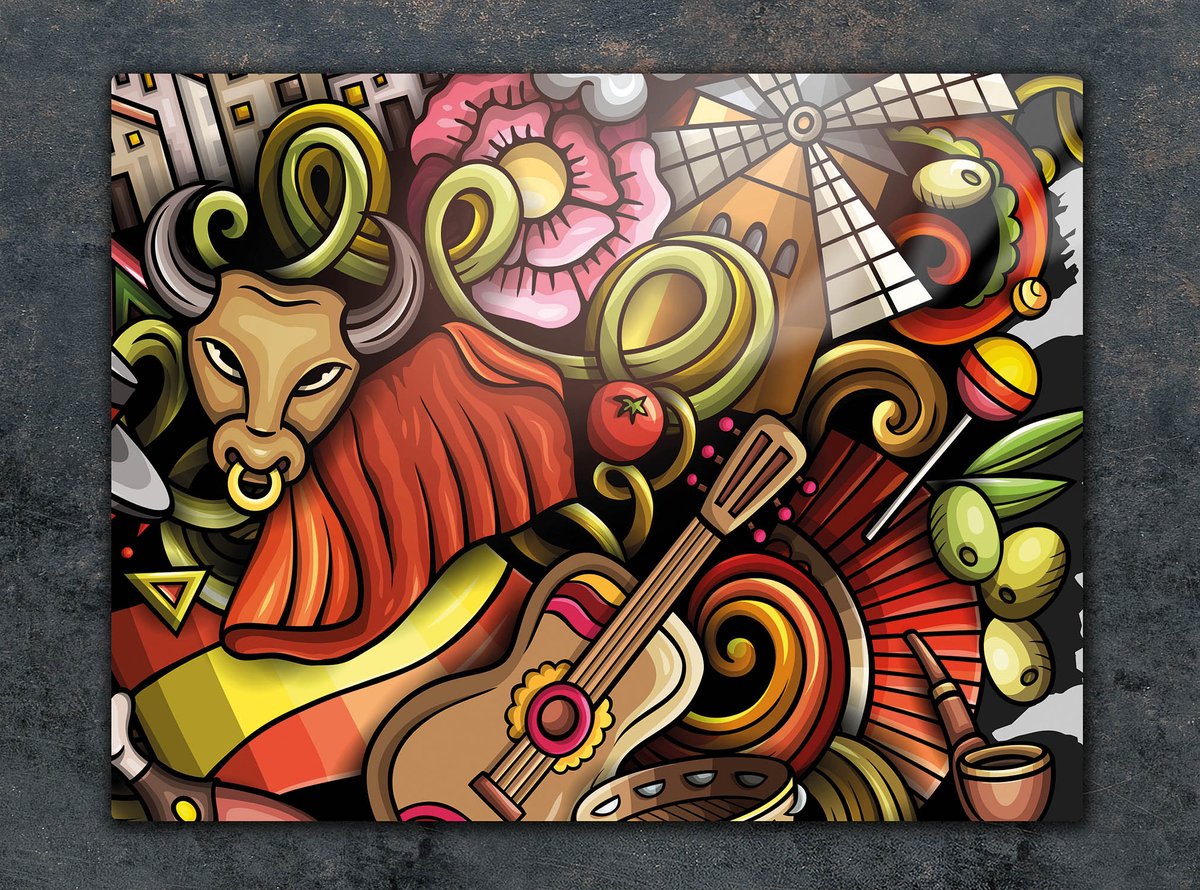 TMK ArtDeko - Snijplank - Glas - 52x40 cm - Antislip