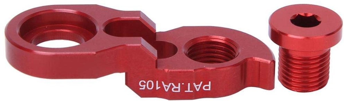 Allecto - Derailleur kledinghanger extender - Fiets accessoires - Lichtgewicht en sterk - Rood - Achterderailleur verlenging - Geschikt voor 34T 52...