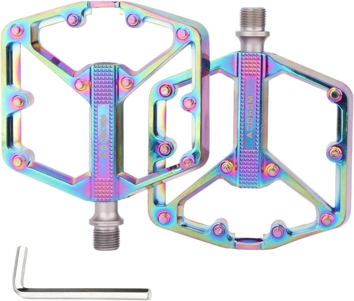 Fietspedalen Aluminium - Fietsaccessoires Fietsonderdelen - Fietsen Verbeteren - Antislip 3-Lager Ontwerp - 9/16 inch - Zwart