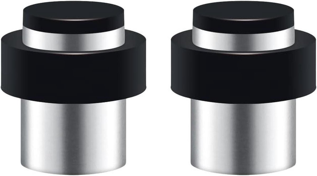 Deurstoppers Roestvrij Staal - Deurvanger Muurstopper - Beschermen van Muren - Massief Roestvrij Staal - Hoogte 45mm - Zilver