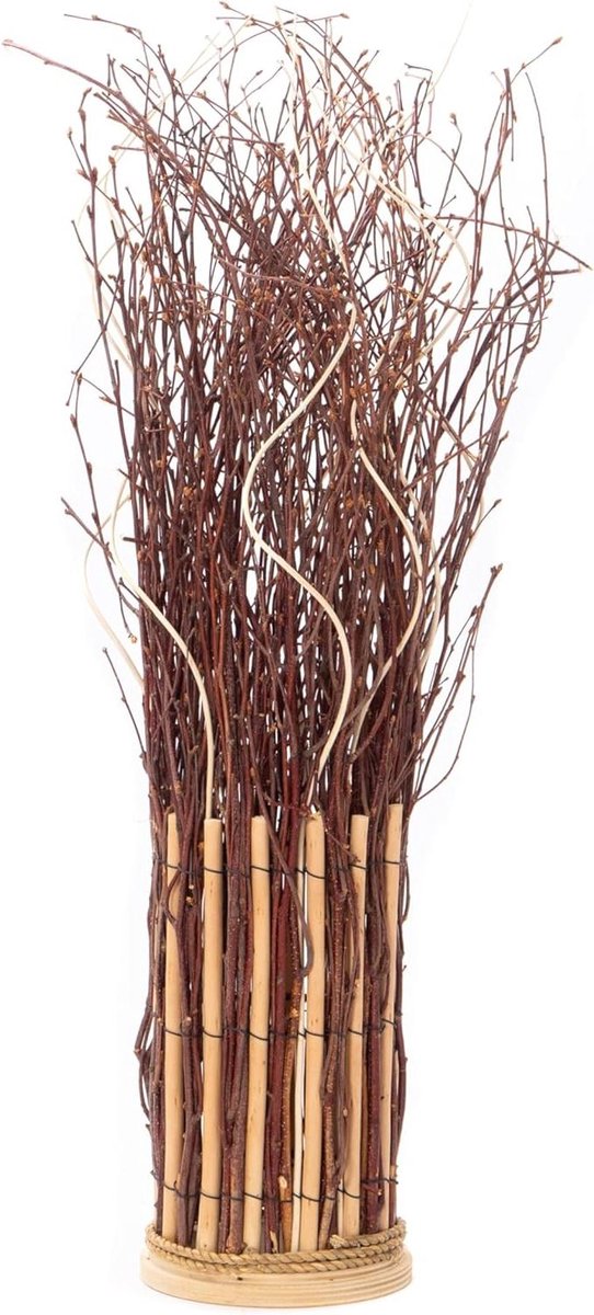 Wilgenbundel Decoratie - Takken Scherm - Ruimte Verdelen - Natuurlijk Vlechtwerk - 71 cm Hoog - Natuurlijk
