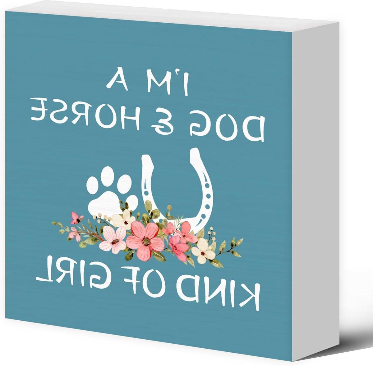 Houten Bord - Houten Decoratie - Kantoor Decoreren - Natuurlijk Hout - 12.7 x 12.7 cm - Groen