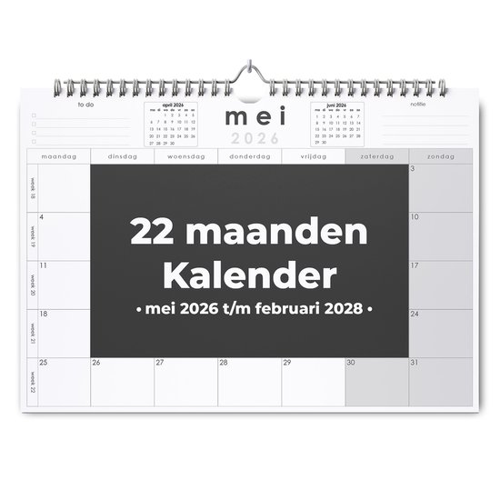 Huurdies® - 22 maanden kalender - A4+ - Basic