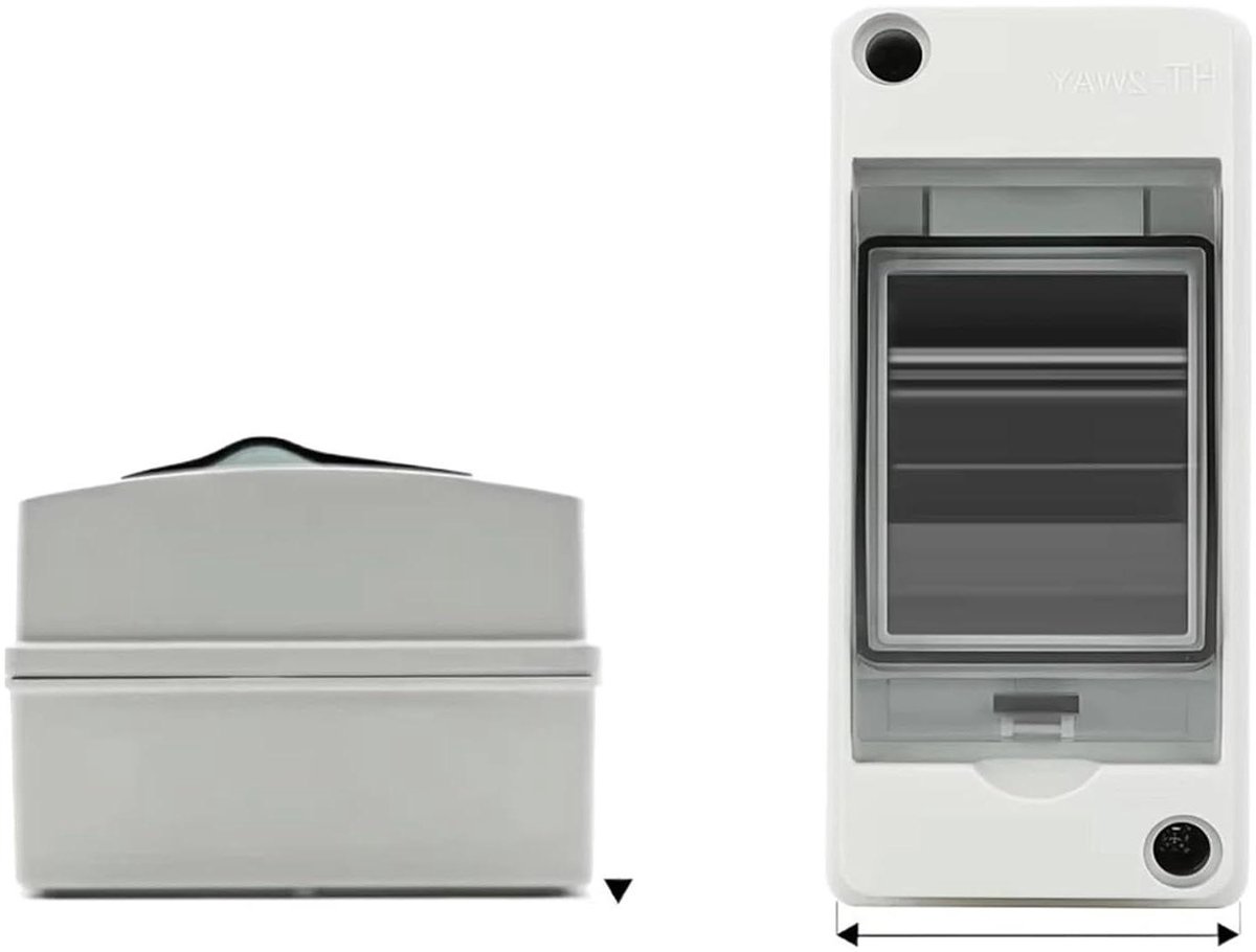 Verdeel kast - Aansluitkast Buiten - Elektrische Beveiliging - Waterdicht IP65 - HT-2 Weg - Grijs