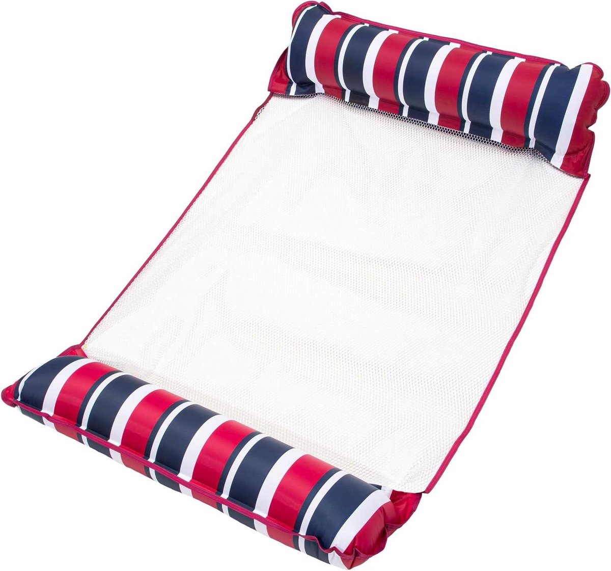 Opblaasbare Hangmat - Zwembad Vlotter - Ontspannen in water - Gepatenteerd dik materiaal - XL formaat - Marineblauw/Bordeauxrood