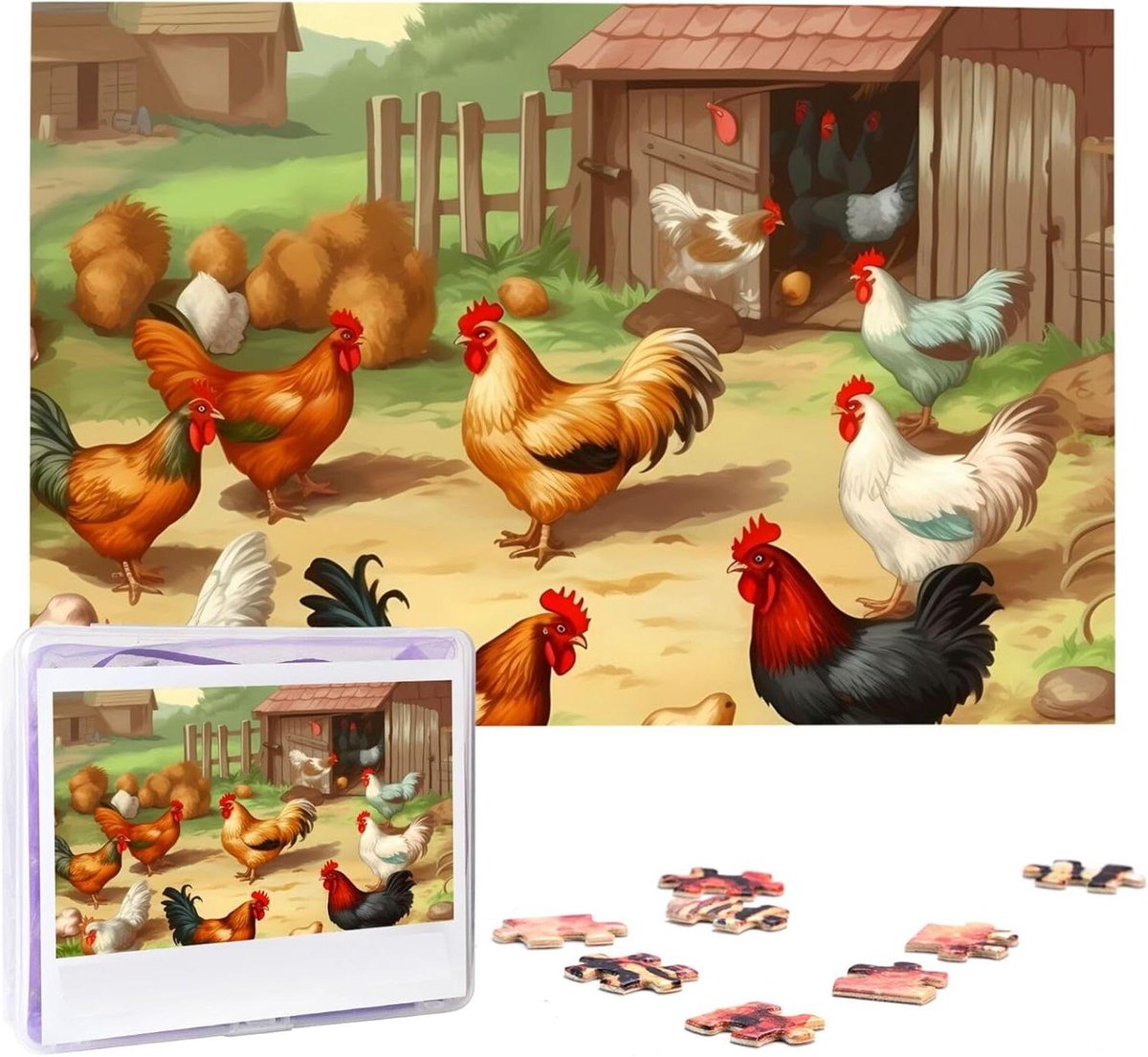 Gepersonaliseerde Puzzel - Foto Puzzel - Ontspanning Thuis - Natuurlijk Houtmateriaal - 1000 Stukjes - Wit