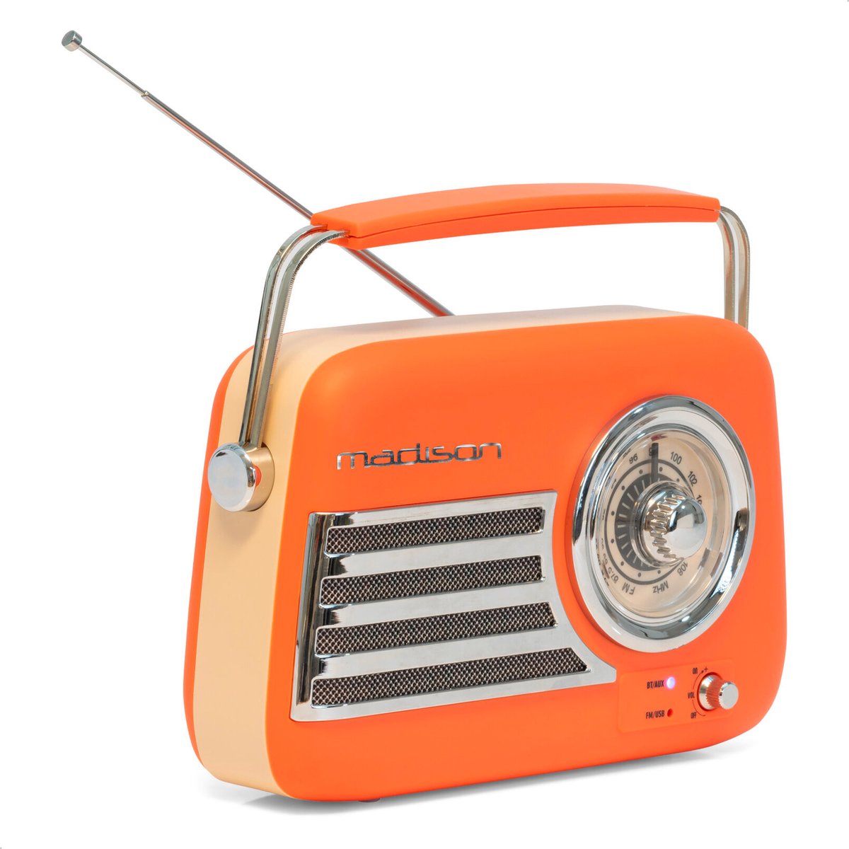Madison Freesound VR40OR matte oranje retro speaker