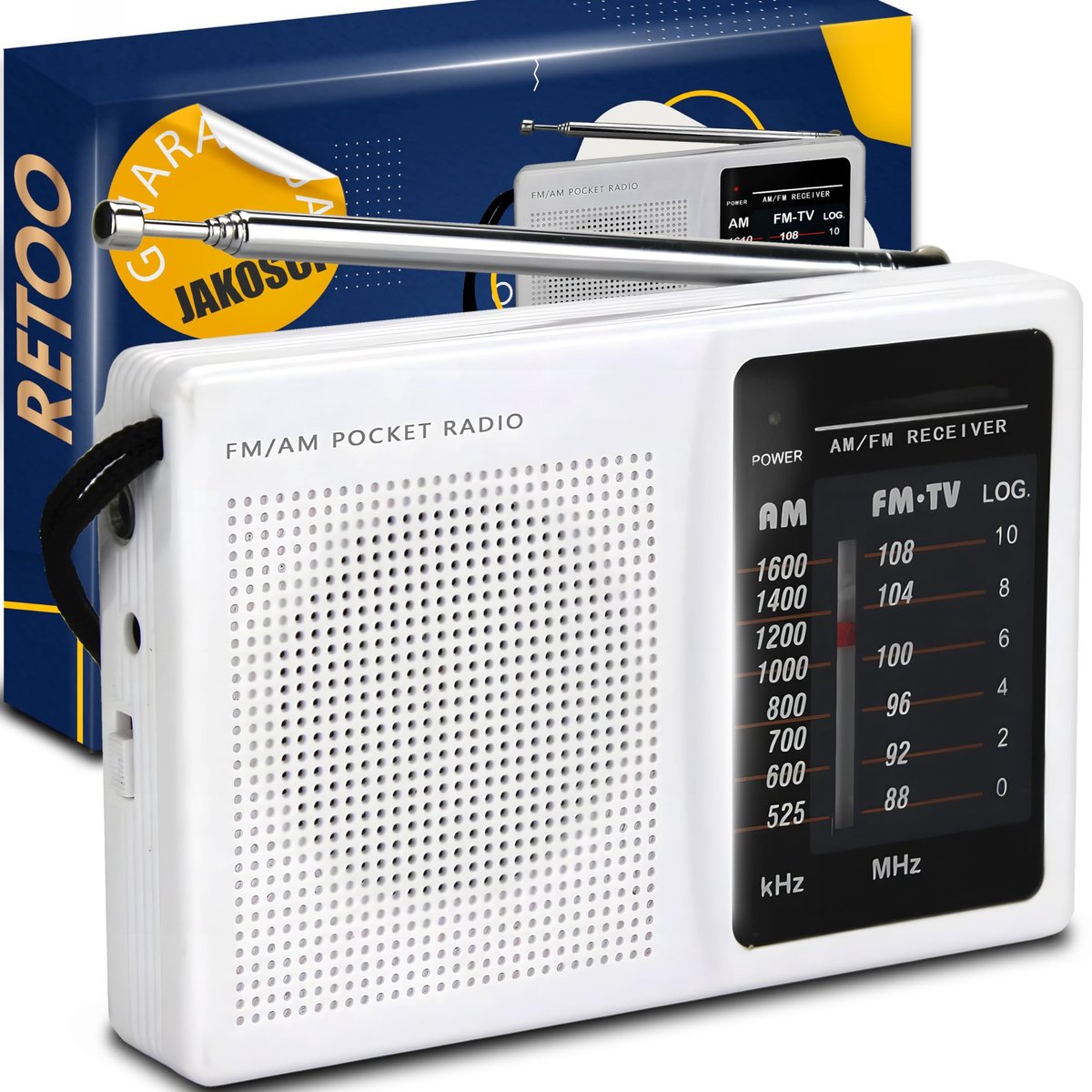 Allecto - Retoo Draagbare FM/AM Radio met Telecopische Antenne - Ideaal voor Ouderen en Reizen
