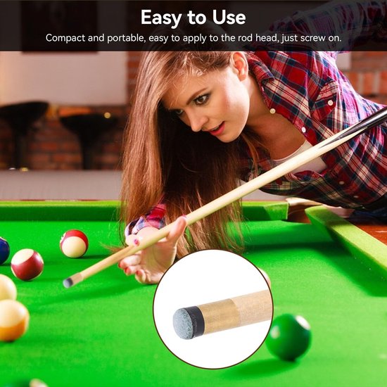 Allecto - Pool Cue Tips - Vervangingspunten voor Biljart - 10 Stuks - Hoge Kwaliteit - Ideaal voor Biljart en Snooker - Geschikt voor Professionals... — afbeelding 5