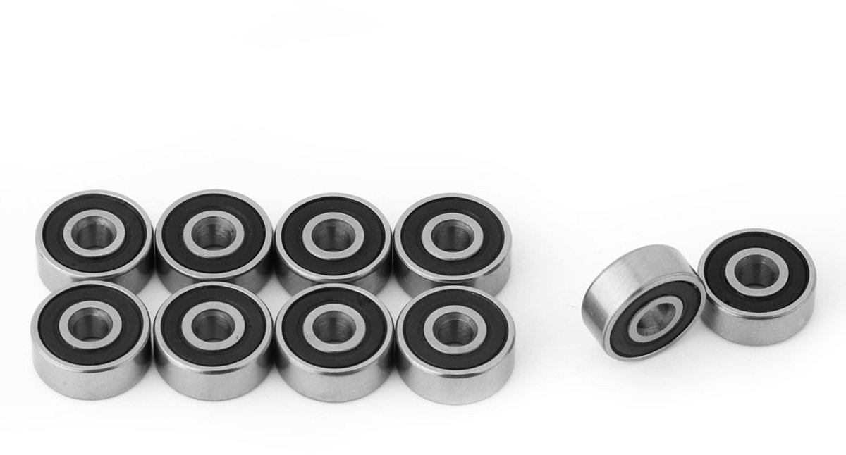 Allecto Miniatuur Kogellagers Kogellager 623-2RS Rubber Sealed 3x10x4mm Skateboard en Meer Hoogwaardige kwaliteit Geschikt voor versc…