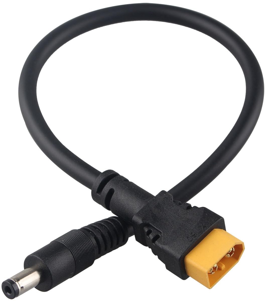 Allecto - Voedingskabel - 30CM DC5521 Male naar XT60 Male - Ideaal voor Drones - Zonnepanelen - Kwalitatieve stroomvoorziening - Geschikt voor Elek...