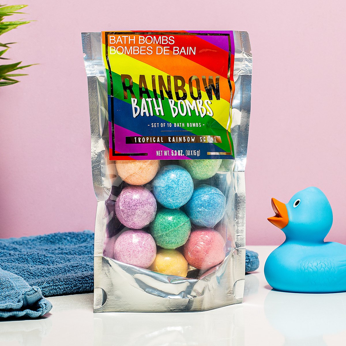 Regenboog bruisballen (set van 10)
