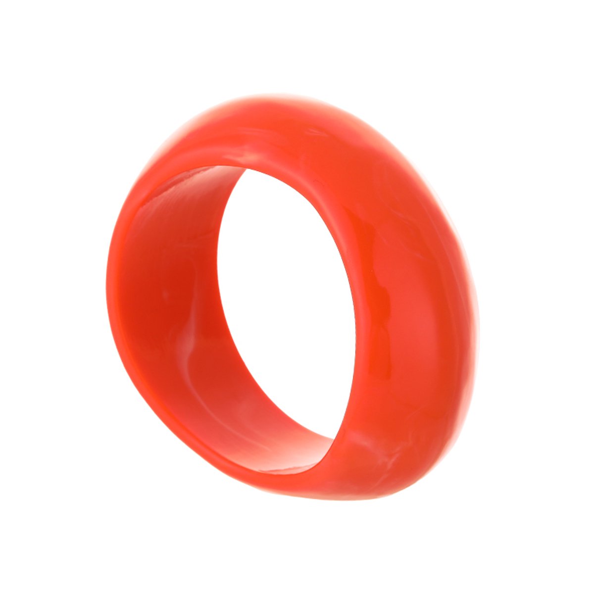 Moderne Massieve Oranje Armband voor Dames - Minimalistische Bangle Polsband - Trendy Kleurrijk Accessoire - WK 2026