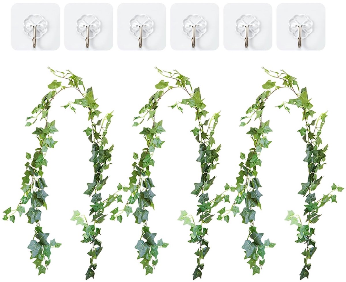 Allecto - Kunstklimop - Decoratieve Hangplanten - Duurzaam en Weerbestendig - Groen - Balkondecoratie - Perfect voor Buiten - 3 Stuks