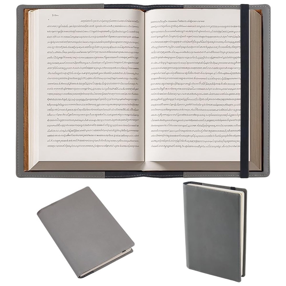 Allecto - Leren Boek Cover - Waterdichte Notitieboek Cover - Duurzaam en Stijlvol - Bruin - Kaartsleuven - Perfect voor notities - Geschikt voor A5...