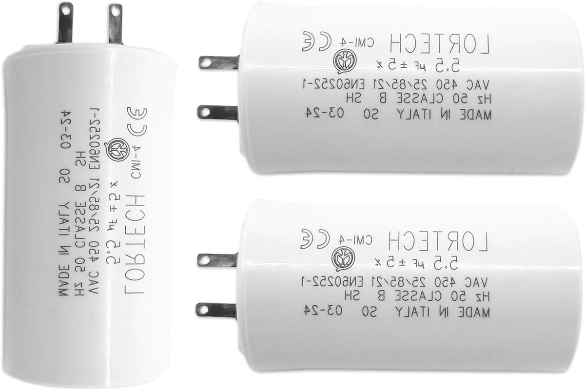 Condensatoren Rolluikmotor - Startcondensator Motor - Rolluiken Repareren - 55 Microfarad - 56 mm x 30 mm - Zwart