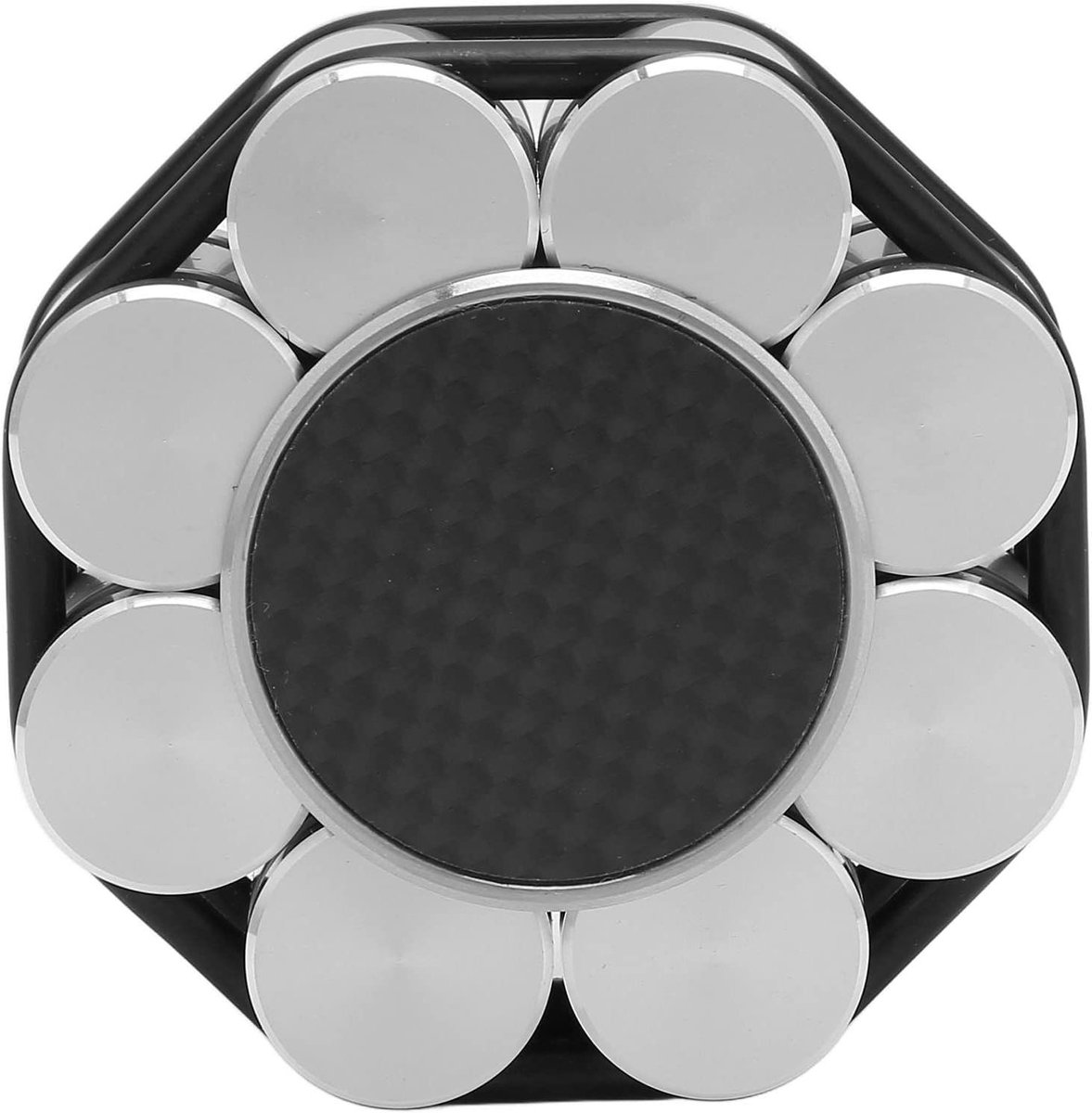Platenspeler Stabilisator - Schijfgewicht Platenspeler - Geluidskwaliteit Verbeteren - Trillingsdemping Siliconen Bodem - 69 mm Diameter - Zwart