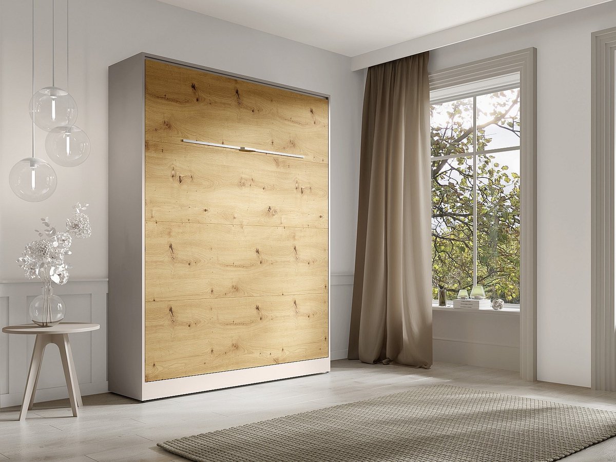 Vente-unique Bedkast hout beige 160 x 200 cm RAPILI