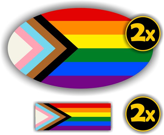 Autocollants de voiture drapeau arc-en-ciel lgbtq+