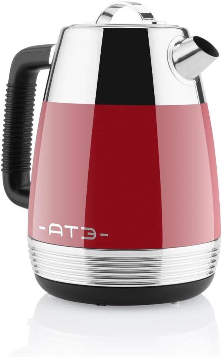 Waterkoker Retro - Elektrische Ketel - Snel Water Koken - Roestvrij Staal - 17 Liter - Rood