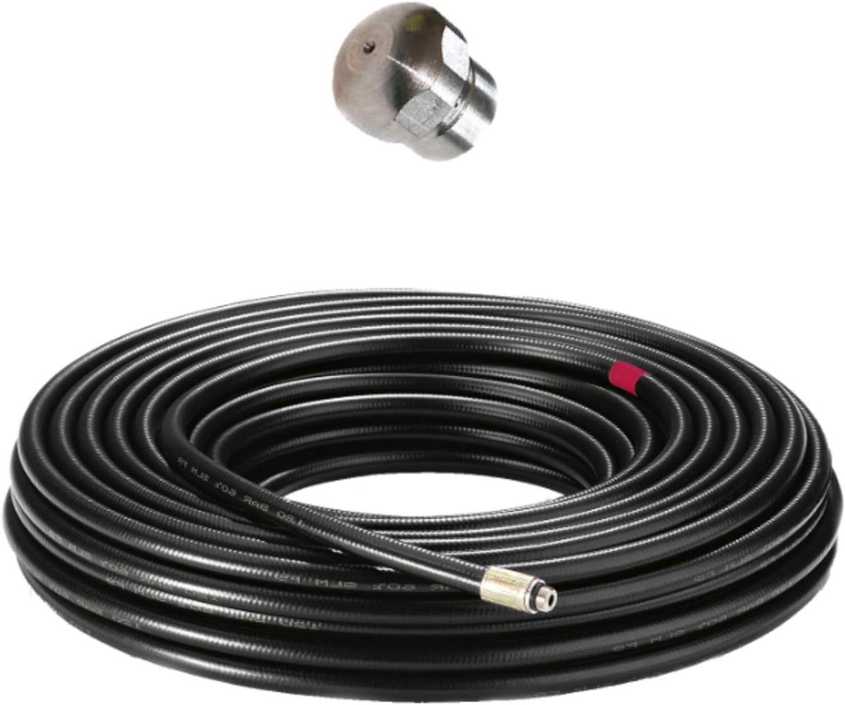 Buisreinigingsslang Set - Rioolontstopper Slang - Verstopping Verhelpen - 20 Meter Flexibel - M22x15 - Roestvrij staal