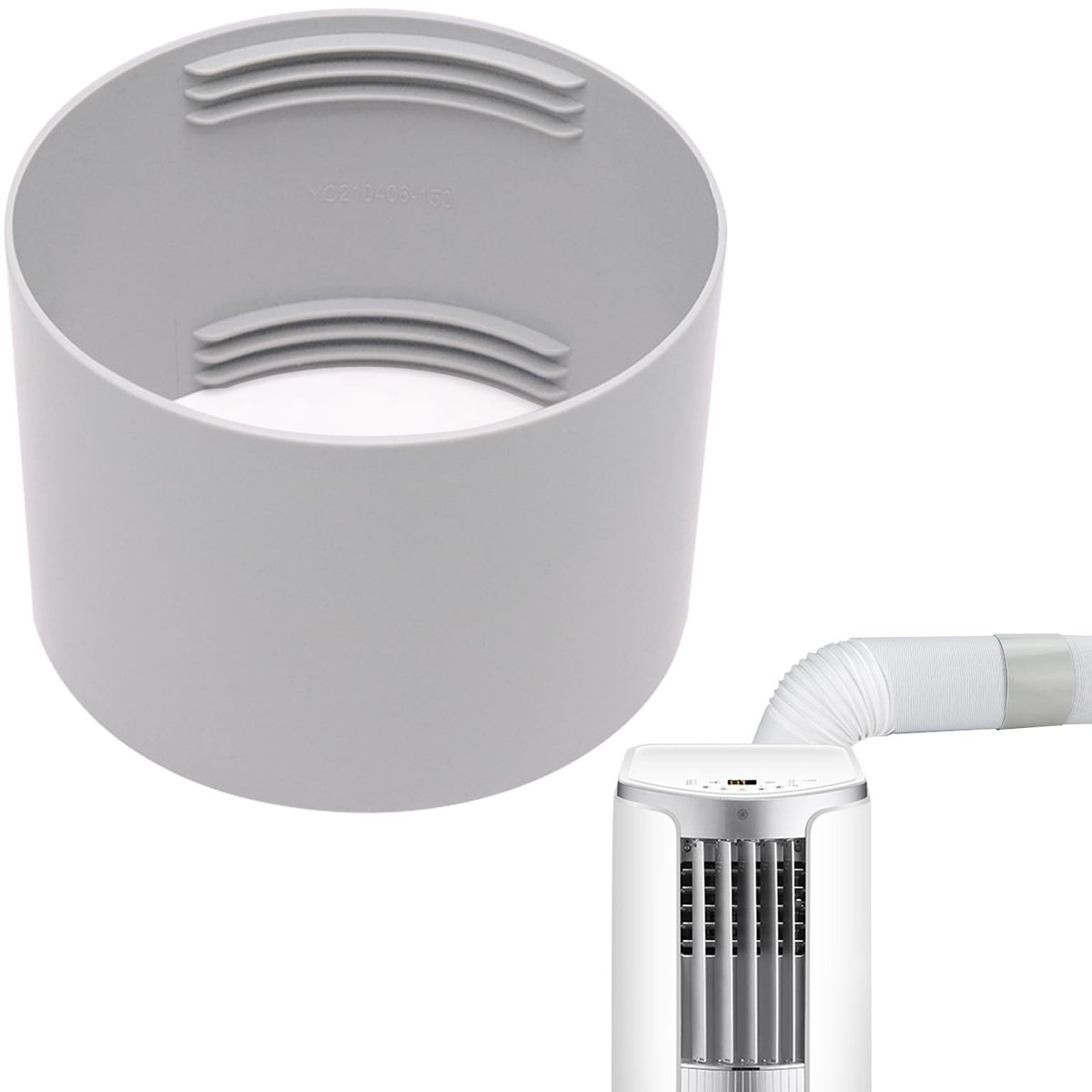 Allecto - Afvoerslangadapter - Verbindingsstuk voor afzuigkap - 150 mm - Slangadapter voor ventilatiebuis - Universeel inzetbaar - Geschikt voor ai...