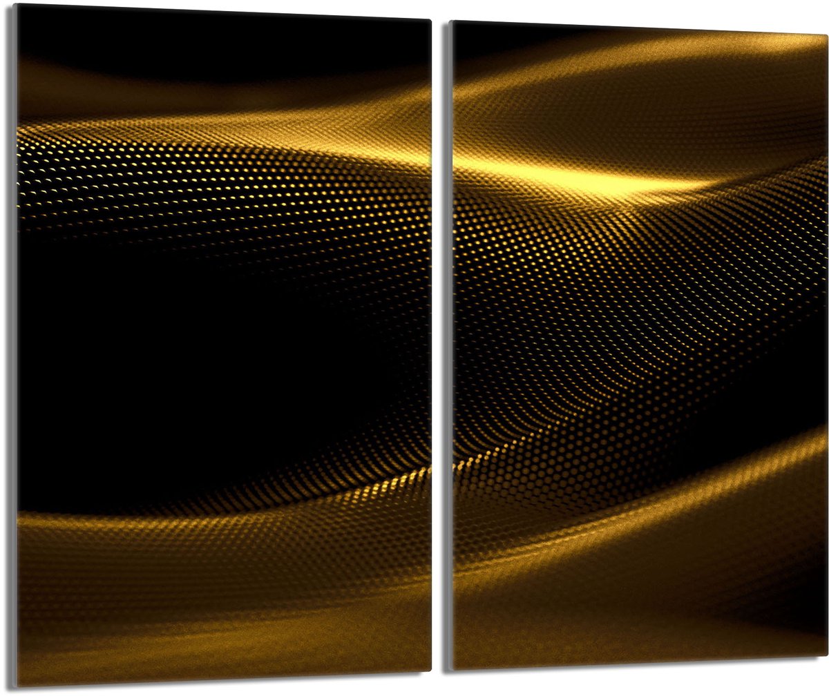 TMK ArtDeko - Serie Gouden Beschermer - Glazen Beschermplaat - 2x 30x52 cm - Hartgevormd Glas