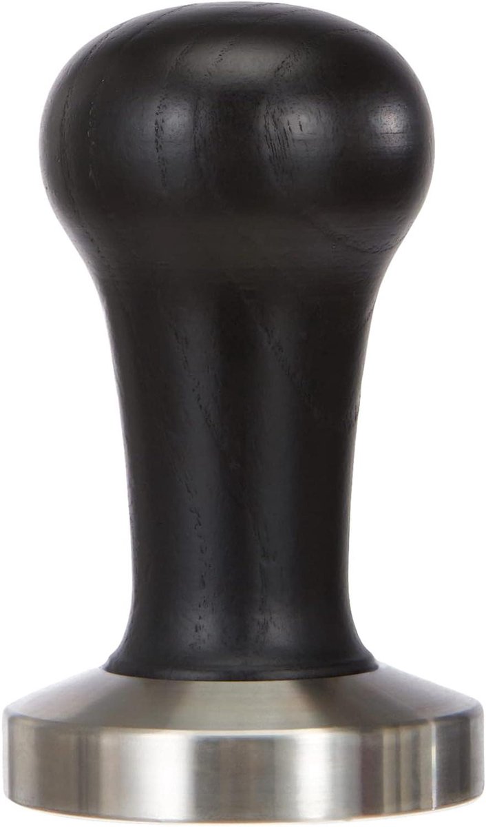 Koffie Tamper Siebträger Accessoire Espresso Bereiden Ergonomisch Houten Handvat 53 mm Bruin