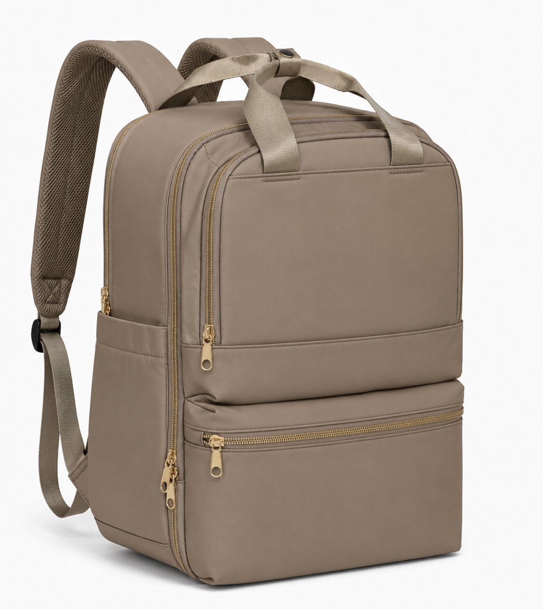 Reistas 24L – Handbagage 40x30x20 – Weekendtas & Sporttas – Cabine Rugzak Olijfbruin/Bronze/Goud