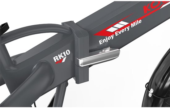 KOOLUX - RK10 E-Bike Vouwfiets - 20 x 4.0 Dikke Banden - 48V 13Ah 624Wh Accu - LCD Scherm - 250W Motor - Max 25 km/u - 70-120 km Bereik - NFC Ontgrendeling - App Connect - Shimano 7-Speed - Opvouwbaar - Grijs van KOOLUX — afbeelding 4