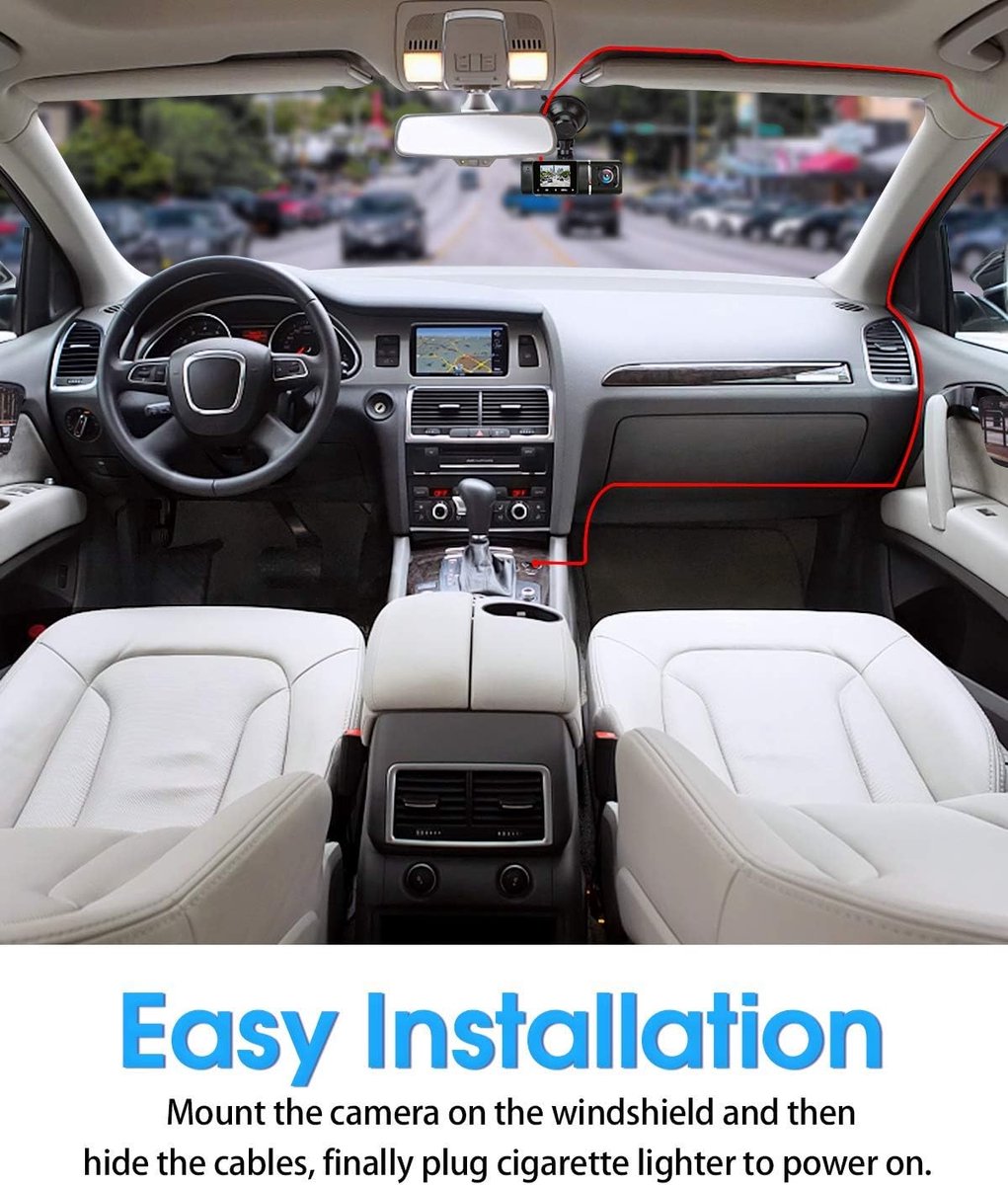 Dashcam - Dashcam voor auto -32G -ViewDash Cam Interieur - 310° groothoek - Autocamera met parkeerbewaking, bewegingsdetectie, infrarood nachtzicht, G-sensor, loopopname, HDR, batterij – foto 4