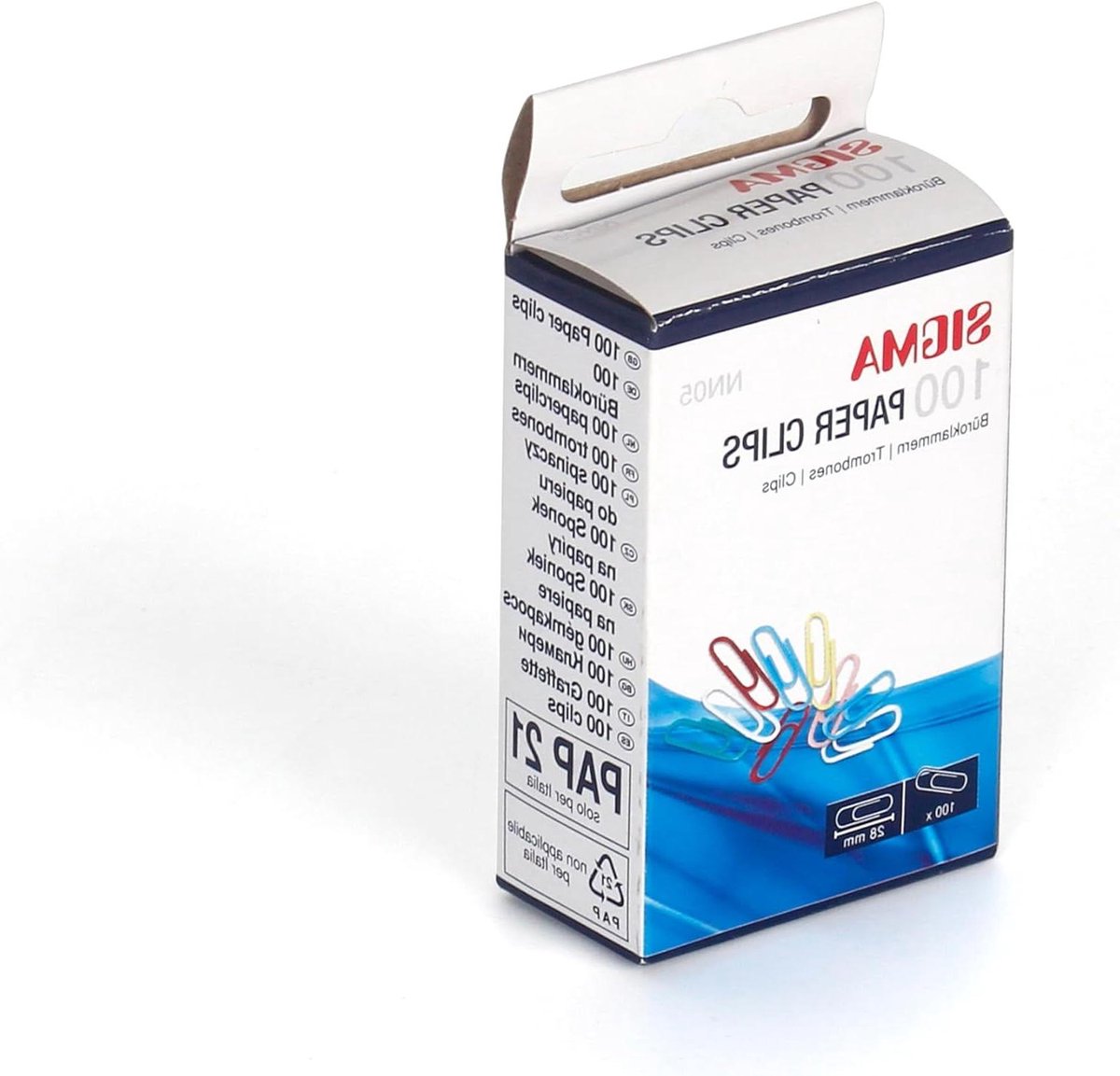 Paperclips - Metaal Clips - Documenten Ordenen - Vinyl Coating - 28 mm - Geassorteerde Kleuren