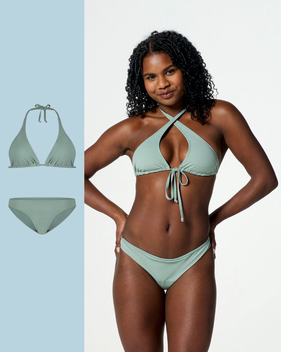 Moodies menstruatie zwemkleding - bundel zwemkleding - 2 stuks - dames - maat M - Groen
