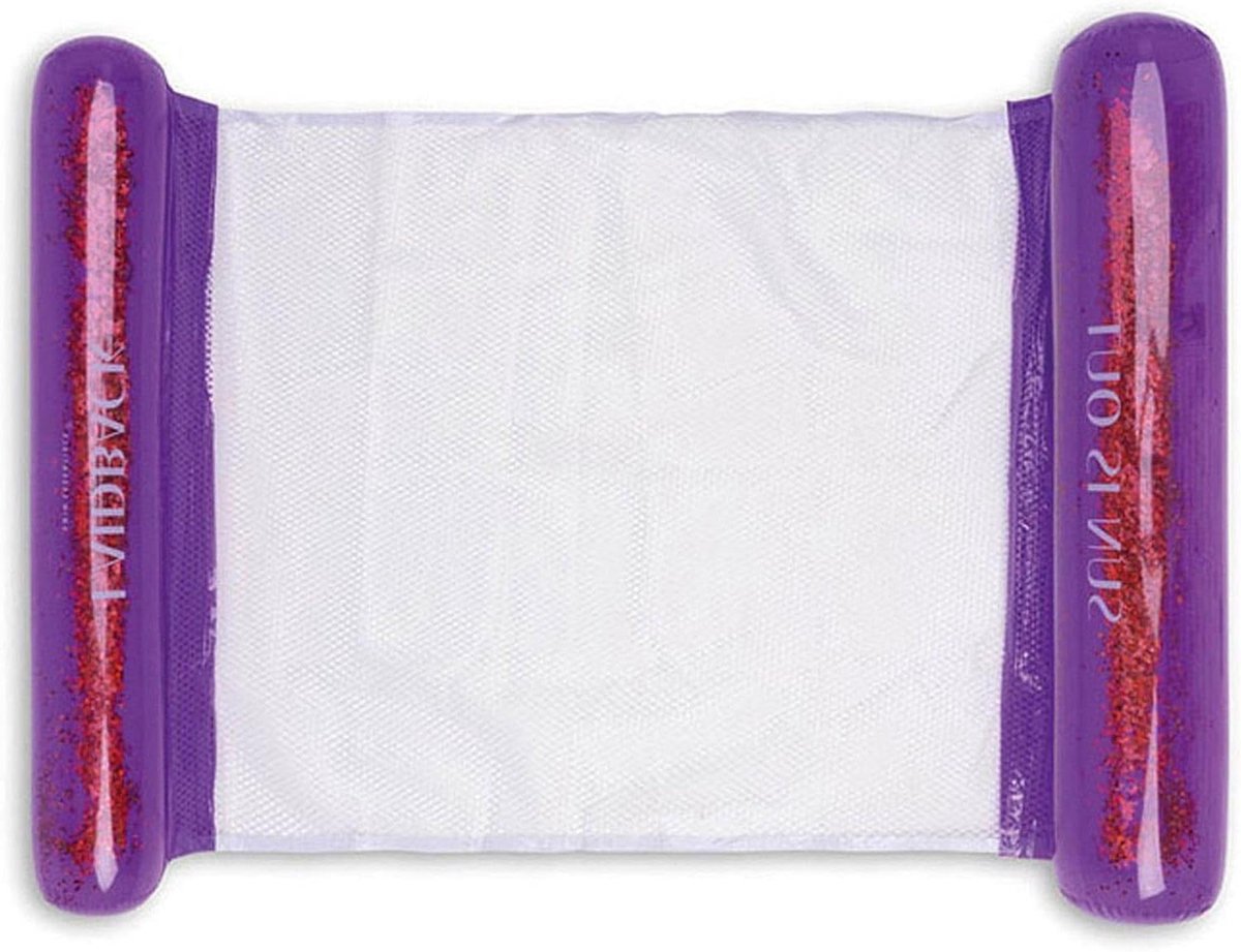Waterhangmat - Opblaasbare hangmat - Ontspannen op water - Ademend net ontwerp - 116 x 78 cm - Paars