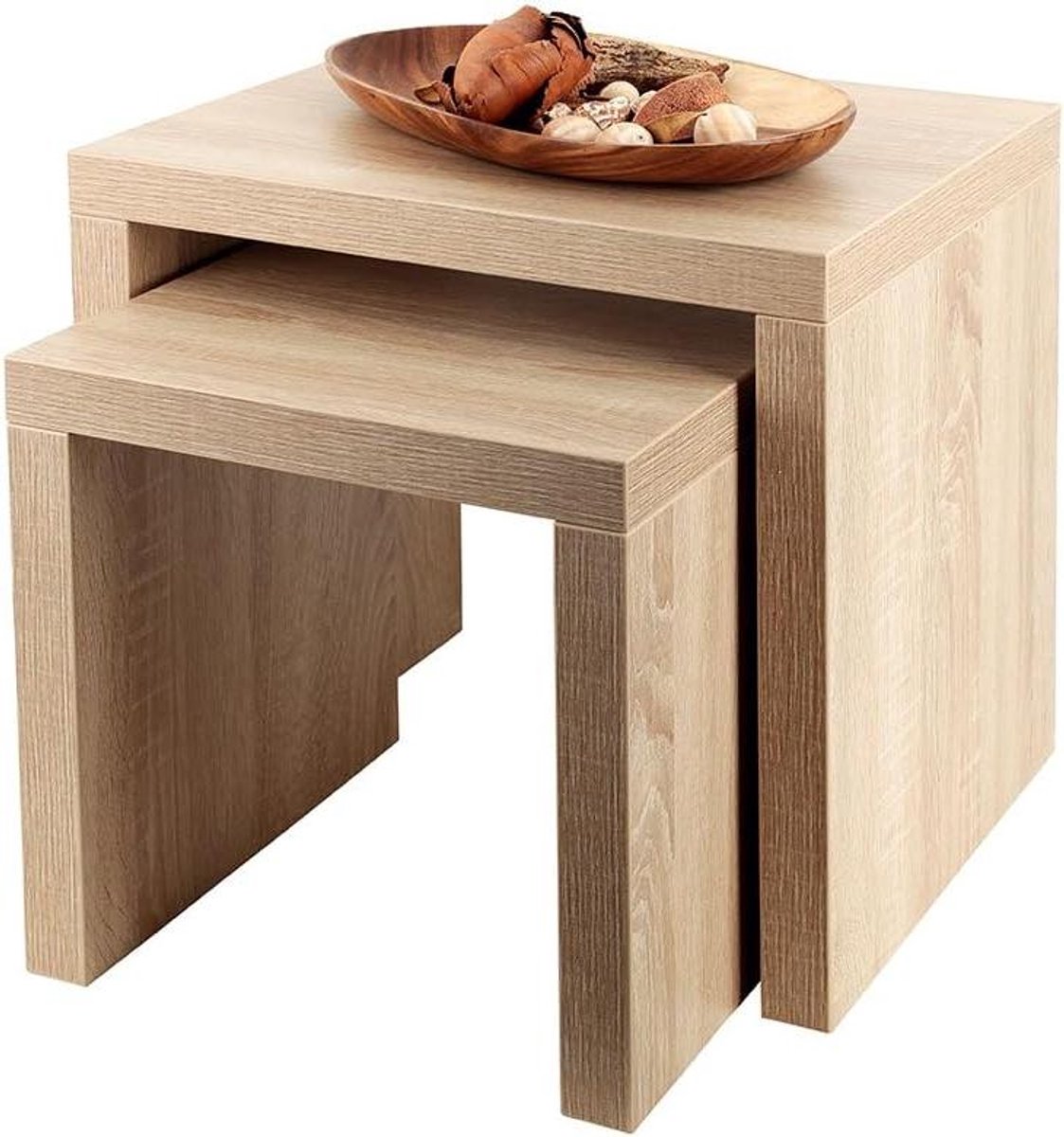 Salontafel set - Bijzettafel woonkamer - Woonkamer inrichten - Geen montage nodig - 44 x 36 x 44 cm