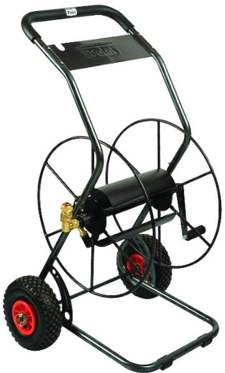Slangwagen - Slanghouder Trolley - Tuinslang Opbergen - Stalen Frame - 85 cm - Zwart