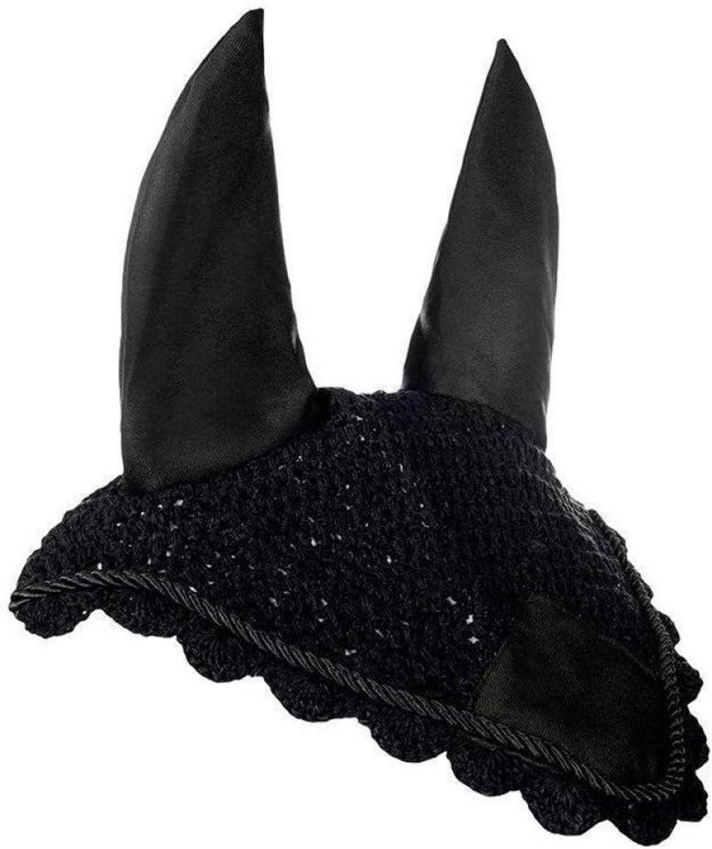 Oornet Paard - Vliegenmasker Pony - Insecten Weren - Ademend Materiaal - Pony Maat - Zwart