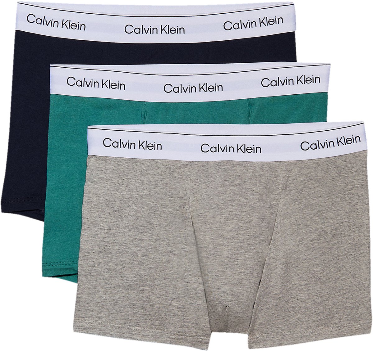 Calvin Klein Trunks (3-pack) - heren boxers normale lengte - zwart - grijs - blauw