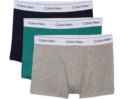 Calvin Klein Trunks (3-pack) - heren boxers normale lengte - zwart - grijs - blauw