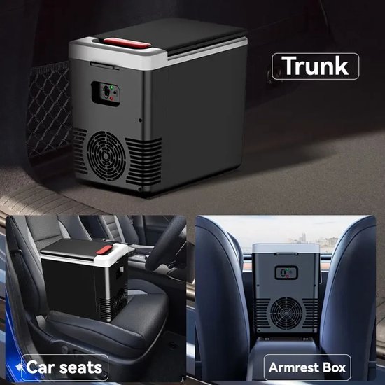 Mini Koelkast - Draagbaar - voor auto of thuis - 12V - 220V Dual-Power elektrische koeler Warmer - 10L - autokoelkast van MINI — afbeelding 4