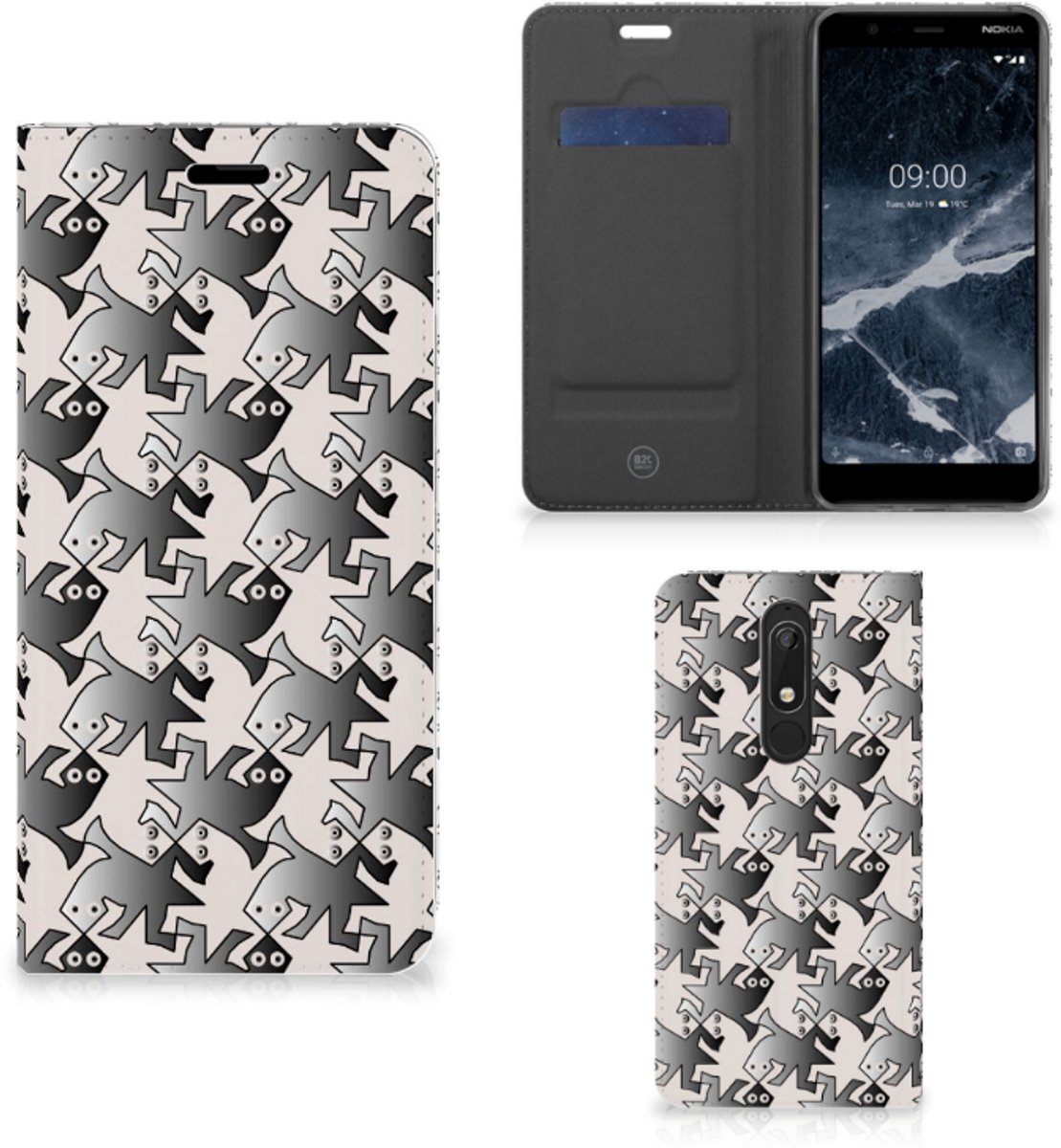 Nokia 5.1 (2018) Hoesje maken Salamander Grey