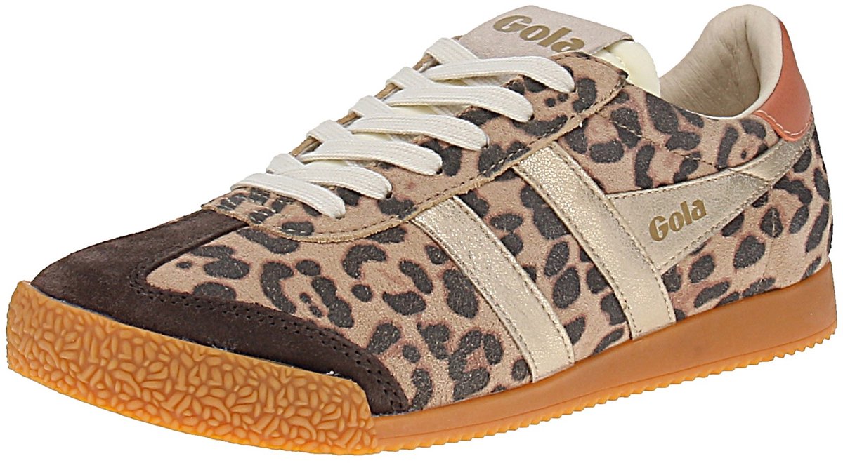 Gola Elan Safari - Damessneaker - Leopard-Mocha-Goud-Terracotta