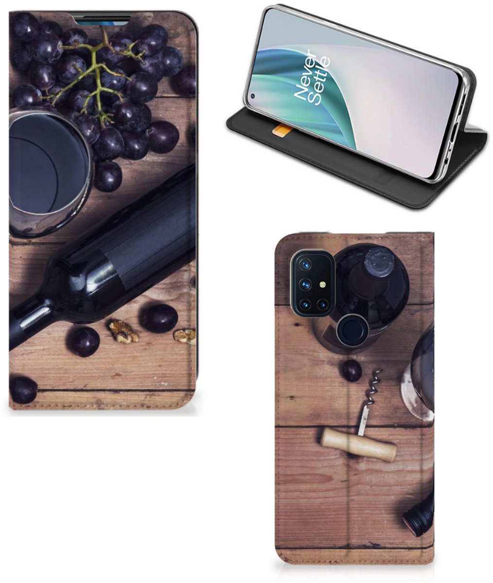 Book Case voor OnePlus Nord N10 5G Flip Style Cover Wijn