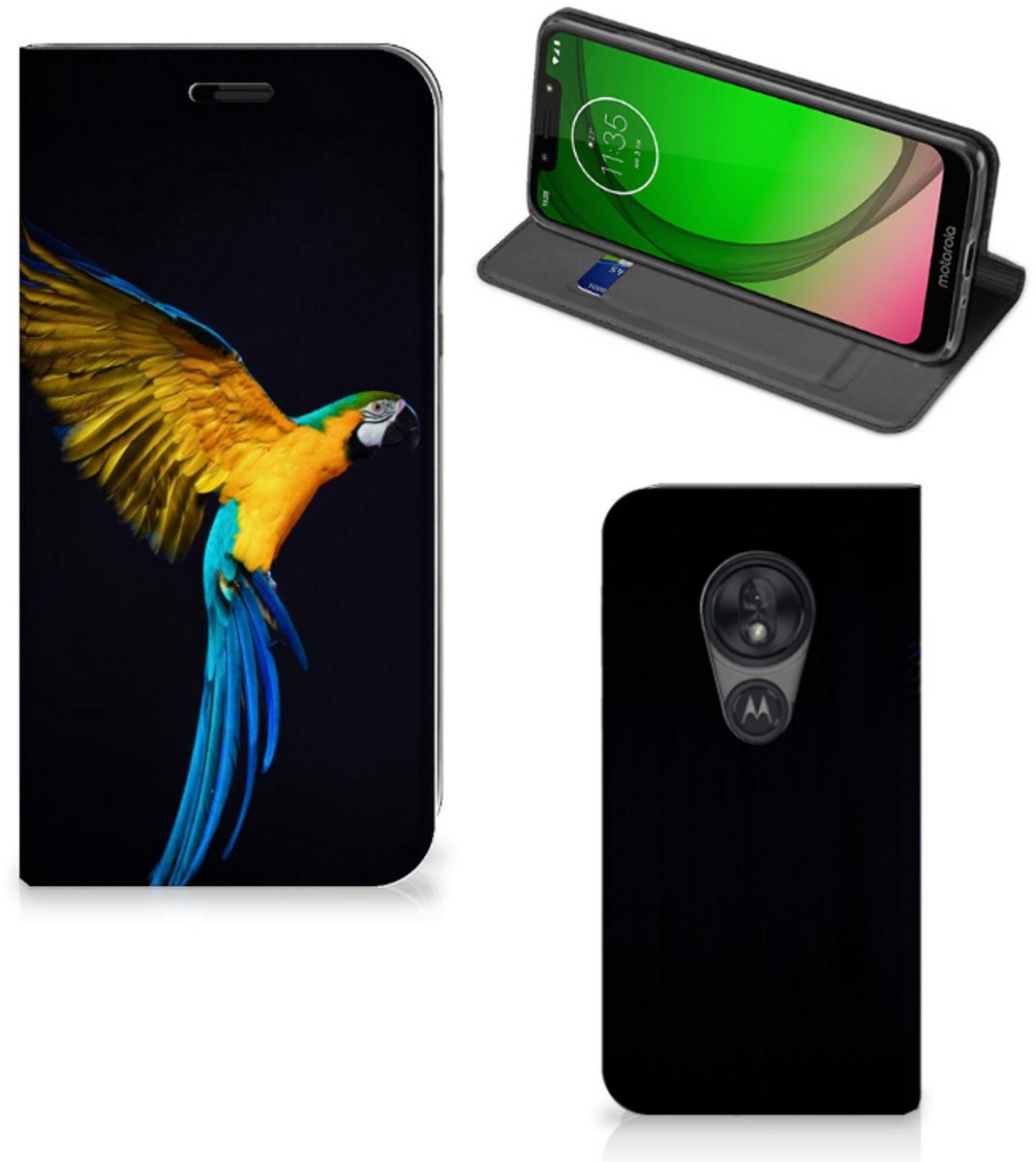 Motorola Moto G7 Play Hoesje maken Papegaai