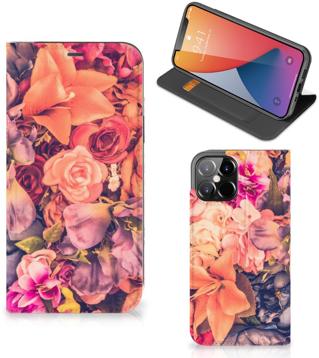 iPhone 12 Pro Max Smart Cover Bosje Bloemen