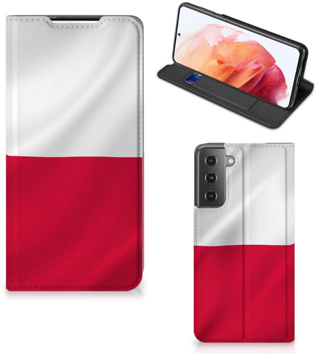 Book Case voor Samsung Galaxy S21 Standcase Polen