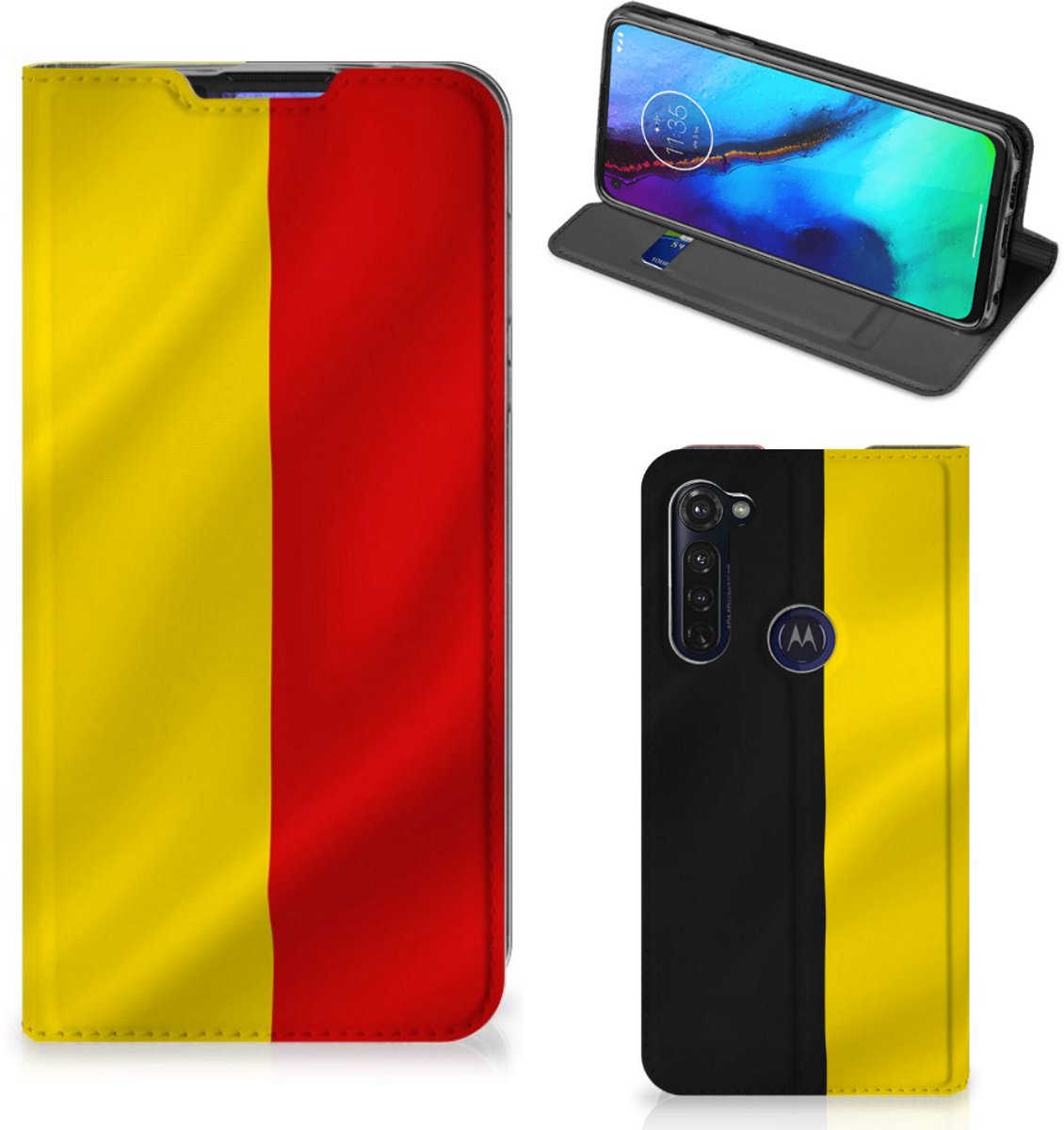 Motorola Moto G Pro Standcase Belgische Vlag