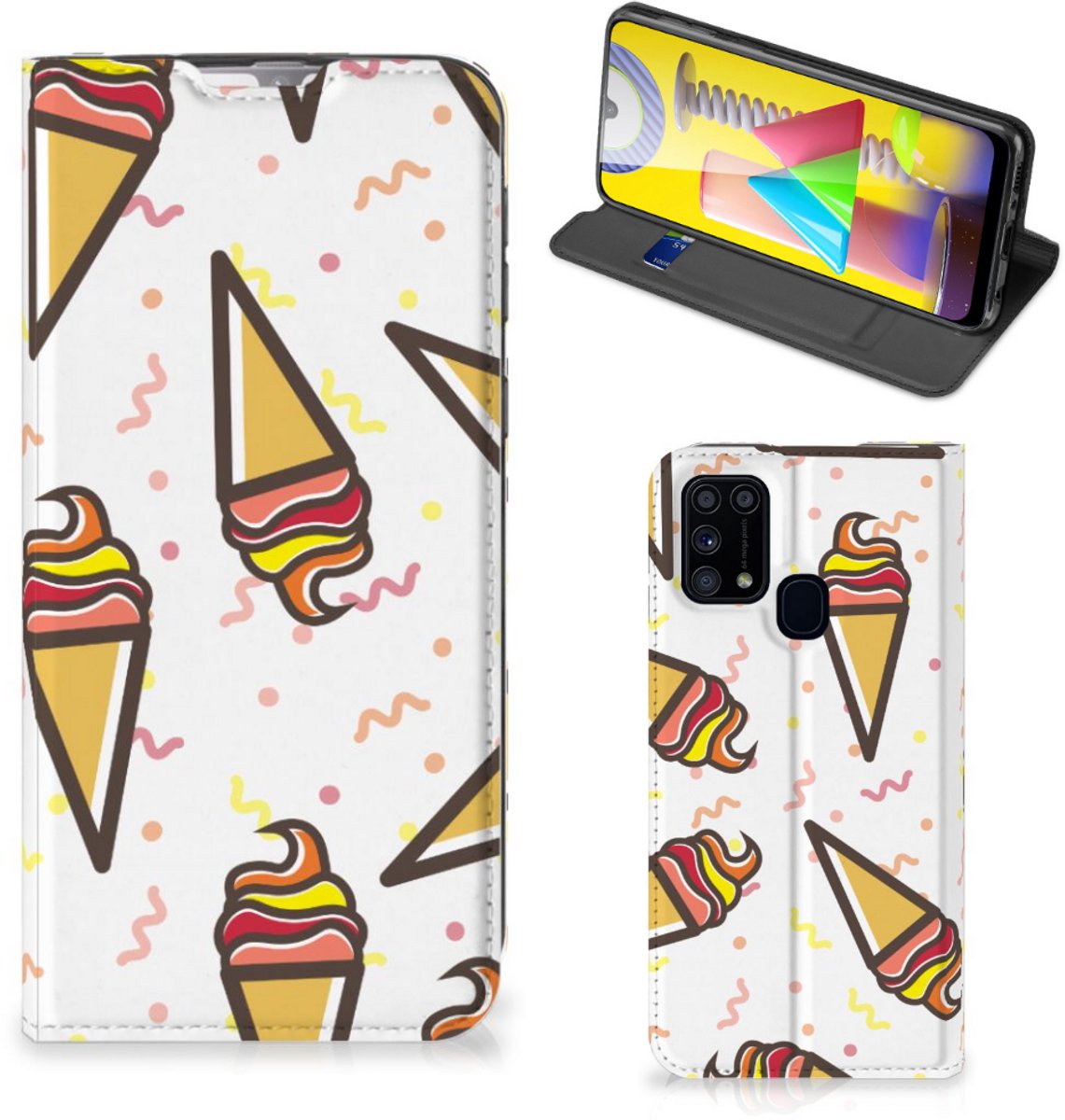 Samsung Galaxy M31 Flip Style Cover Icecream