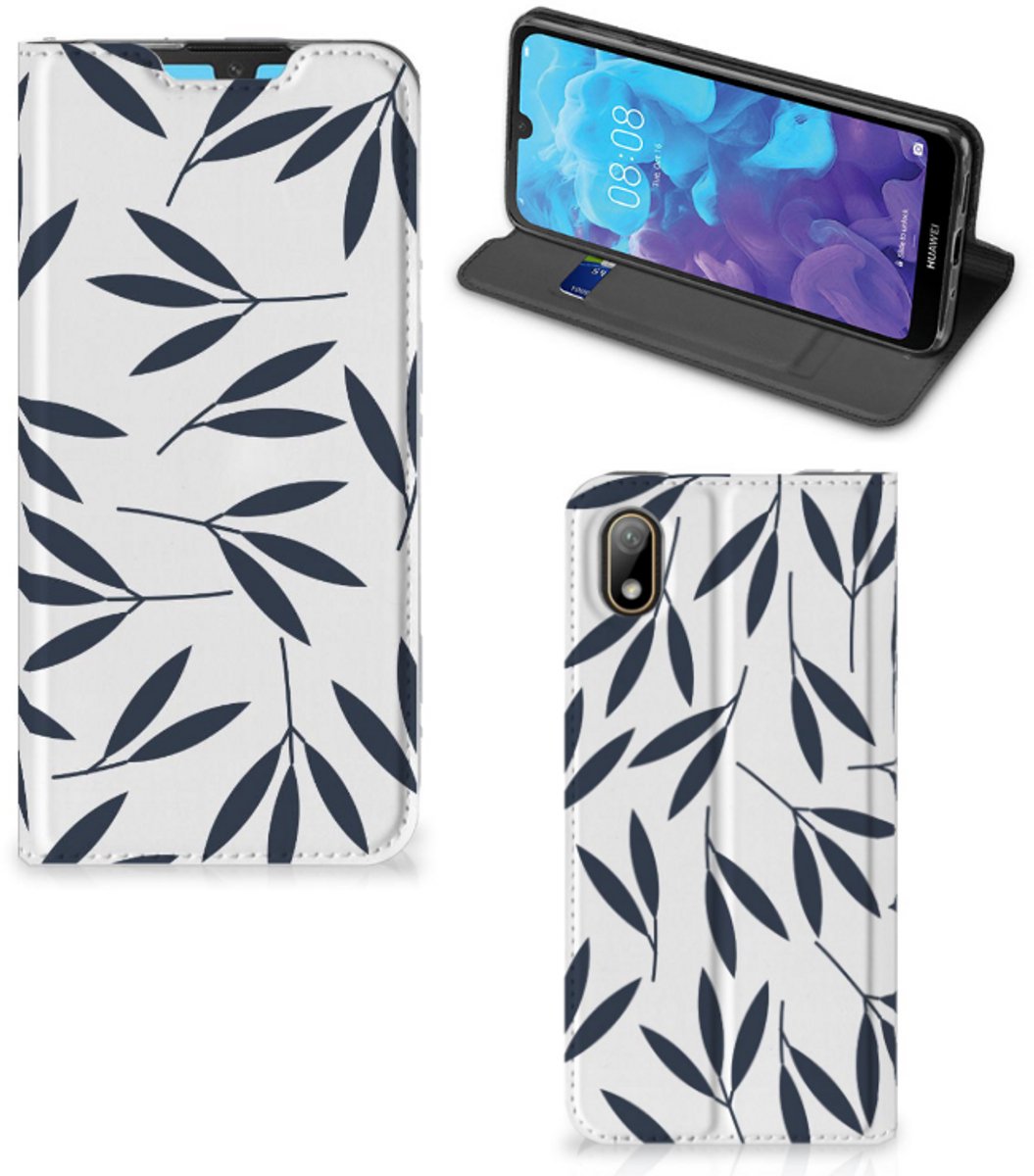 Huawei Y5 (2019) Smart Cover Leaves Blue